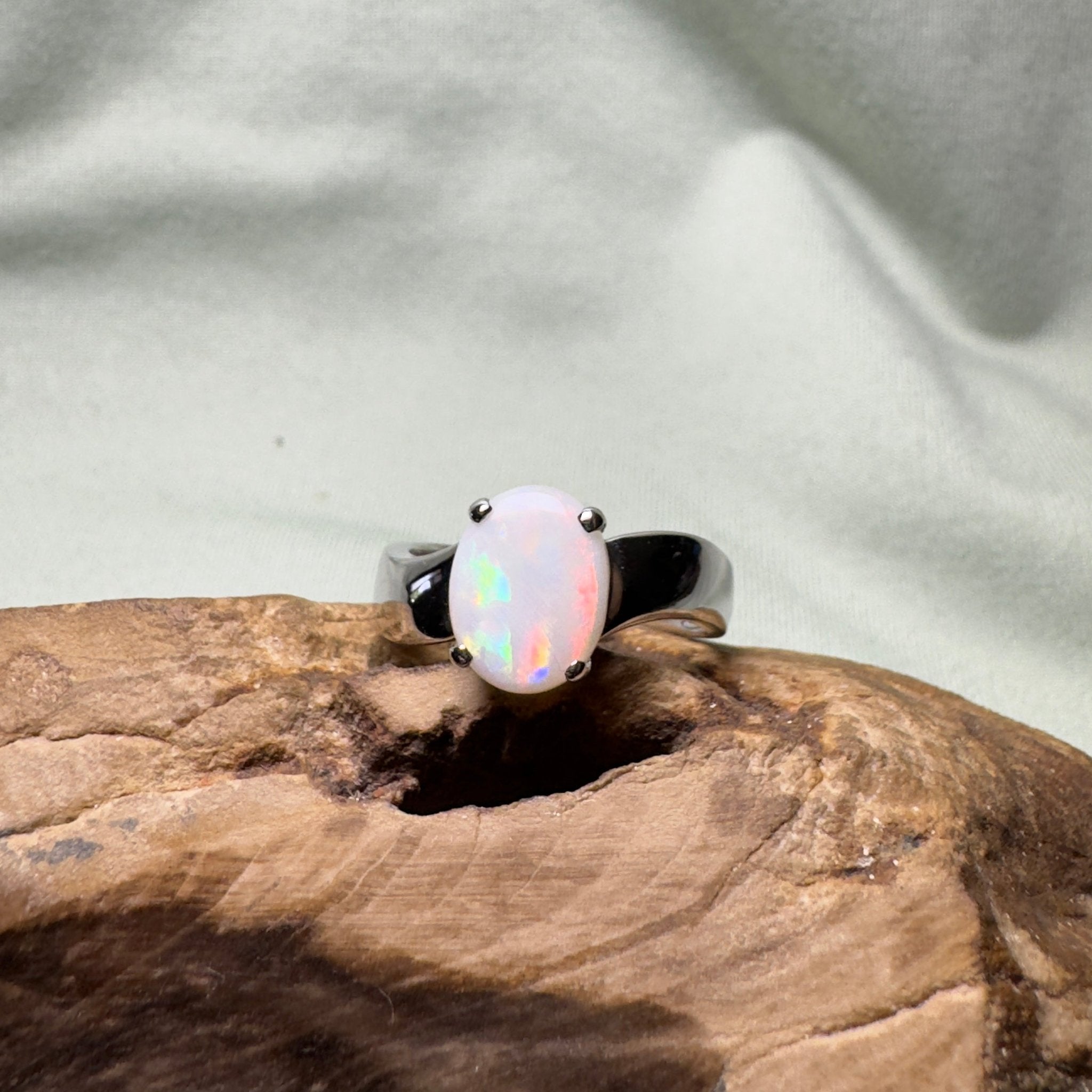 Sturt Starlight - 1.6ct Solid Coober Pedy Opal 925 Silver Ring