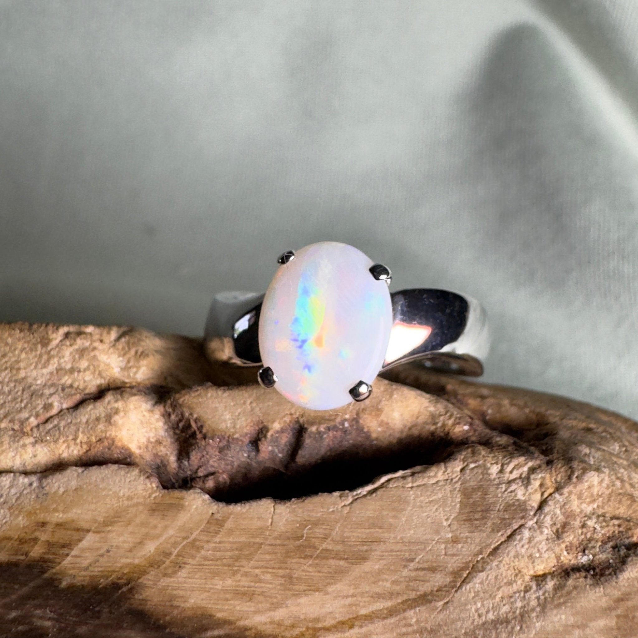 Sturt Starlight - 1.6ct Solid Coober Pedy Opal 925 Silver Ring