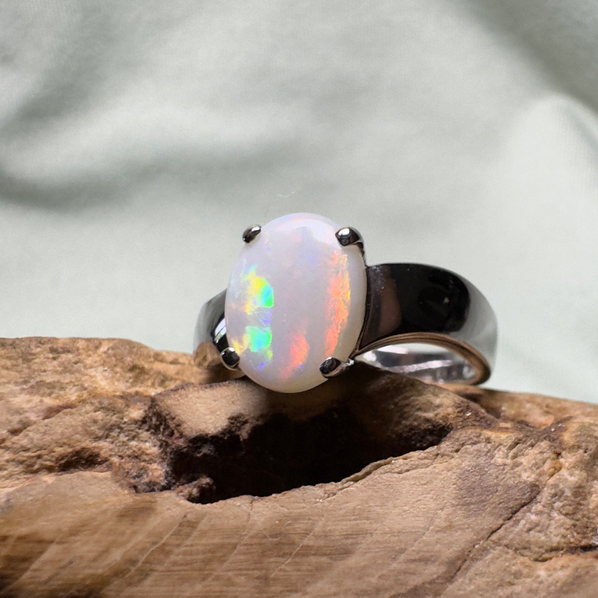 Sturt Starlight - 1.6ct Solid Coober Pedy Opal 925 Silver Ring