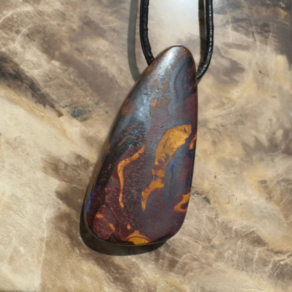 ‘Summer Night Vibes' ~ Handcrafted 49ct Solid Queensland Koroit Opal Pendant Necklace