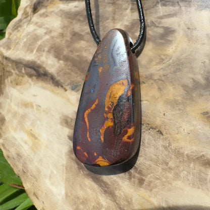 ‘Summer Night Vibes' ~ Handcrafted 49ct Solid Queensland Koroit Opal Pendant Necklace