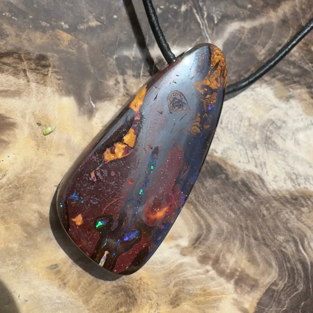 ‘Summer Night Vibes' ~ Handcrafted 49ct Solid Queensland Koroit Opal Pendant Necklace