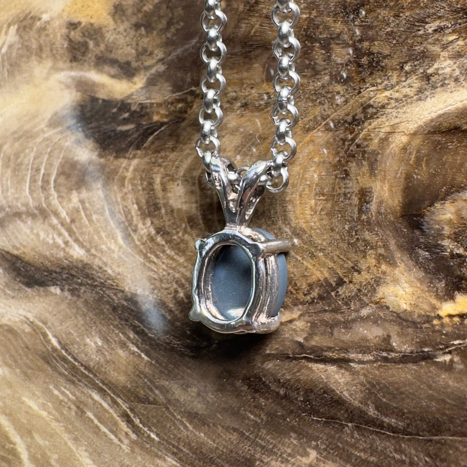 Talawanta Shadow ~ 1ct Lightning Ridge Black Opal 925 Silver Pendant