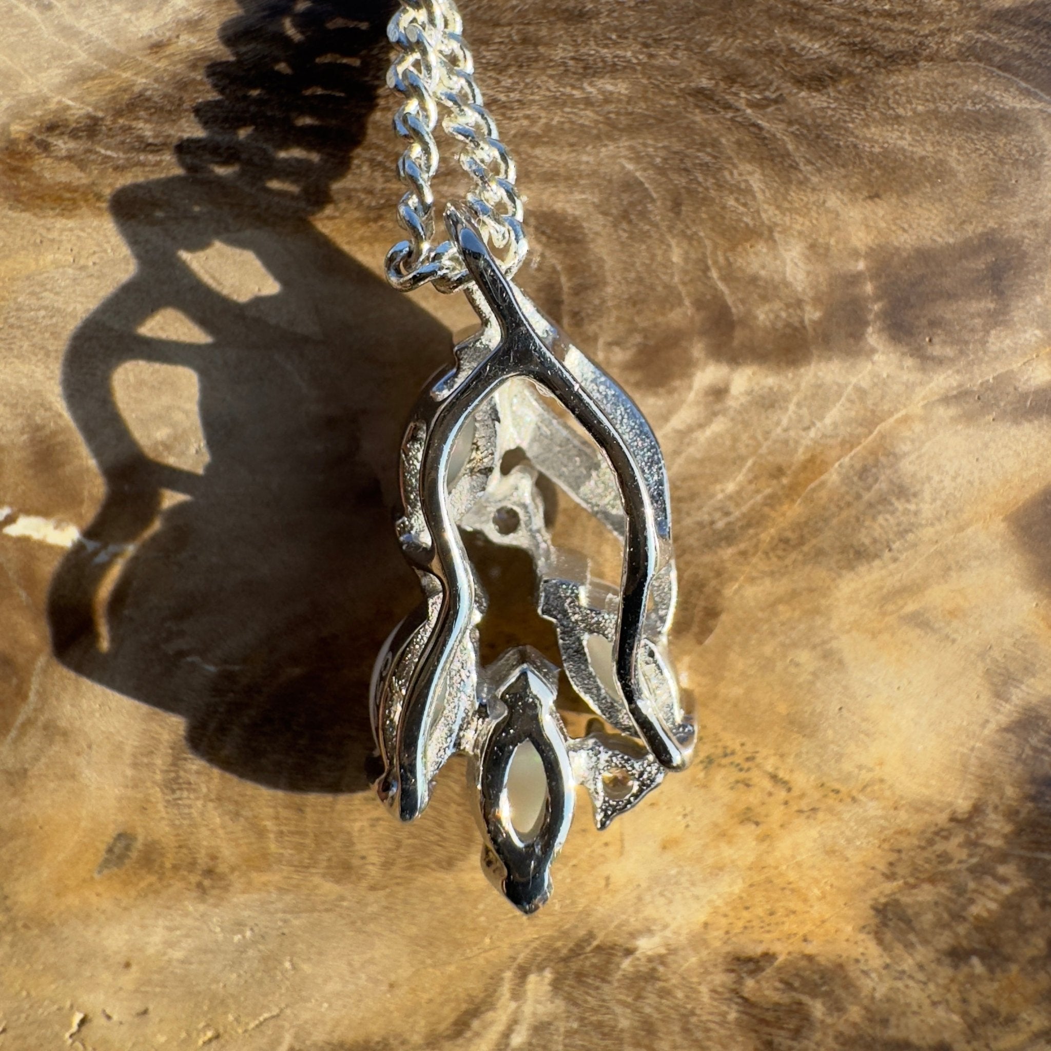 Tanami Ember Trail – 1ct Coober Pedy Opal 925 Silver Pendant