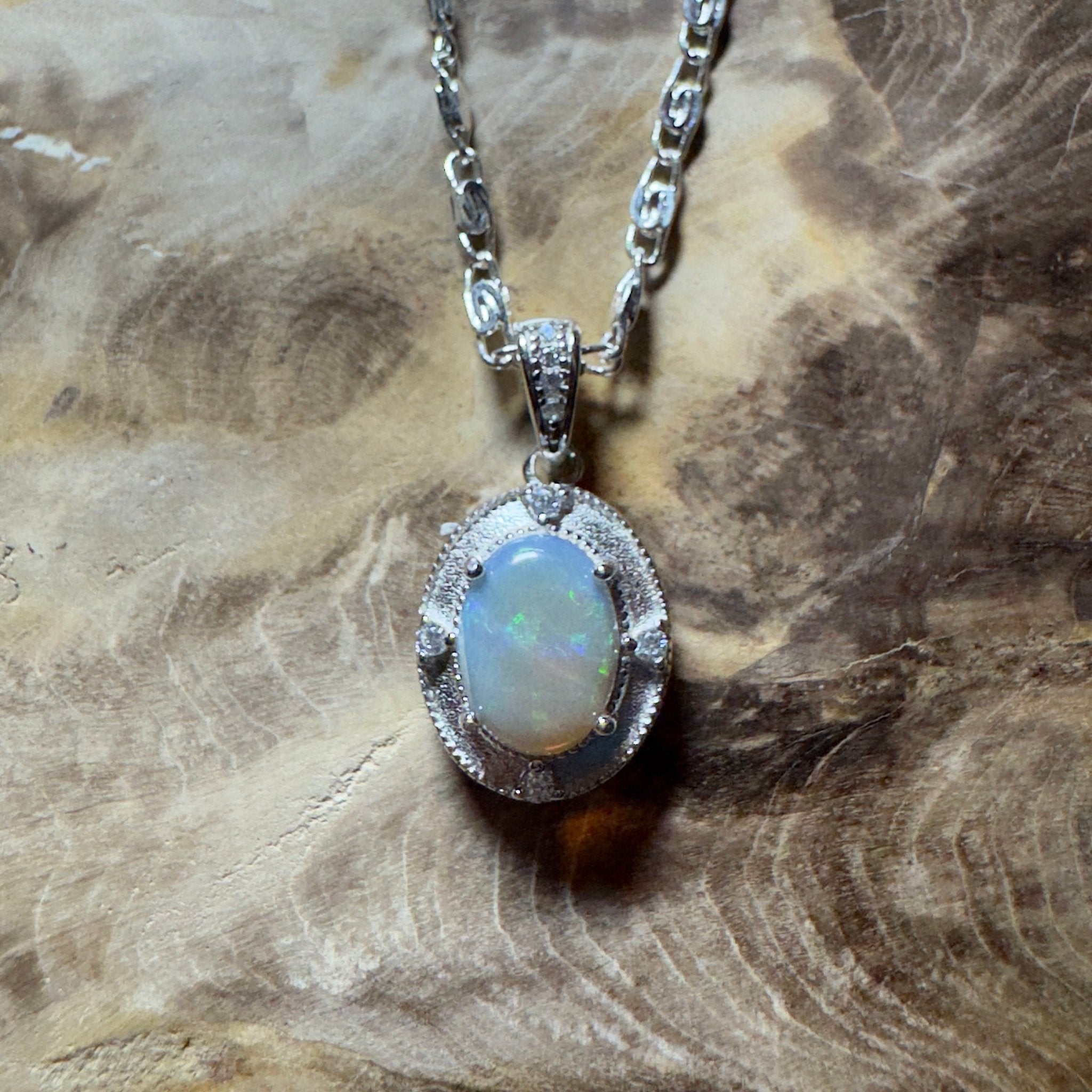 The Cradle Mountain Call ~ 0.9ct Lightning Ridge Opal 925 Silver Pendant