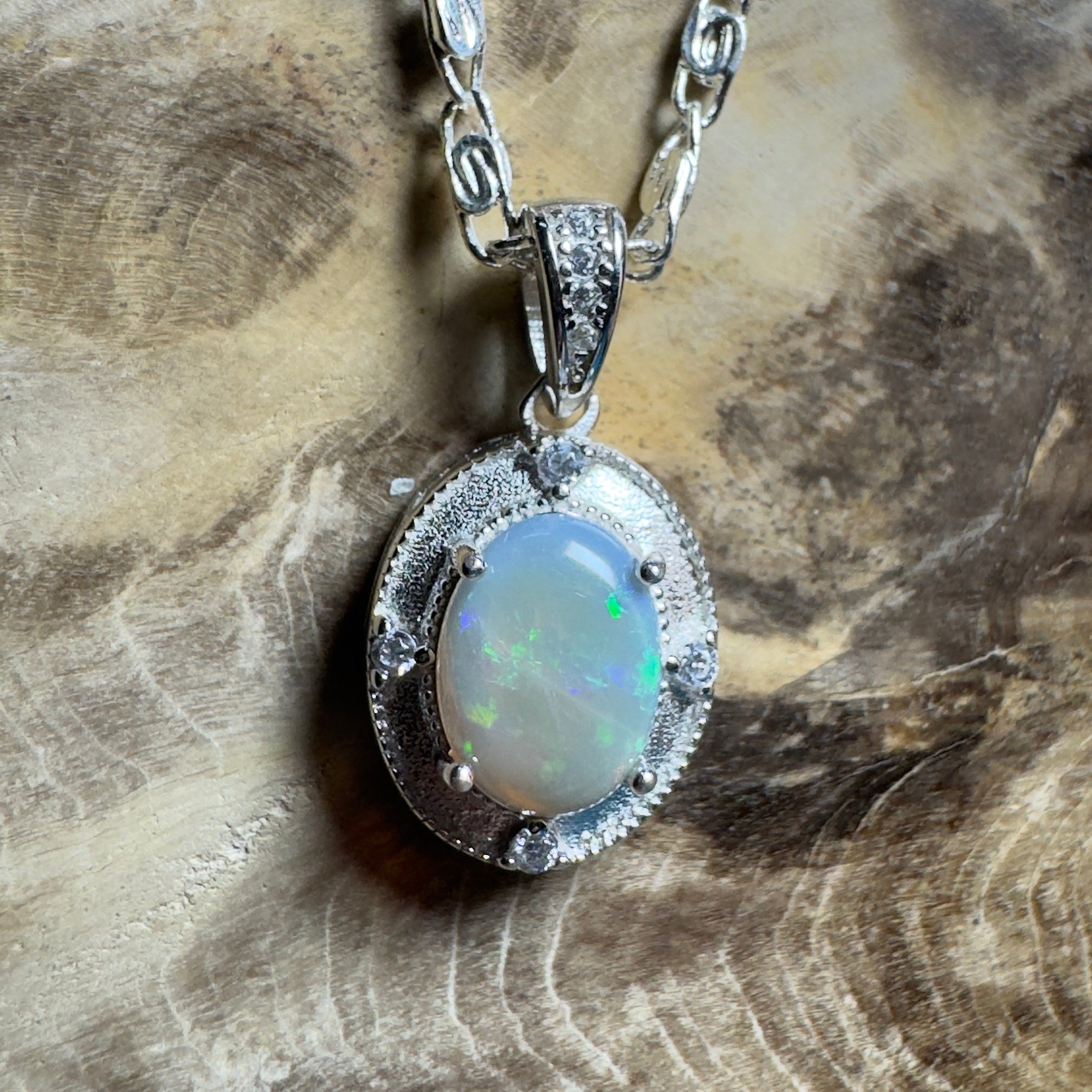 The Cradle Mountain Call ~ 0.9ct Lightning Ridge Opal 925 Silver Pendant