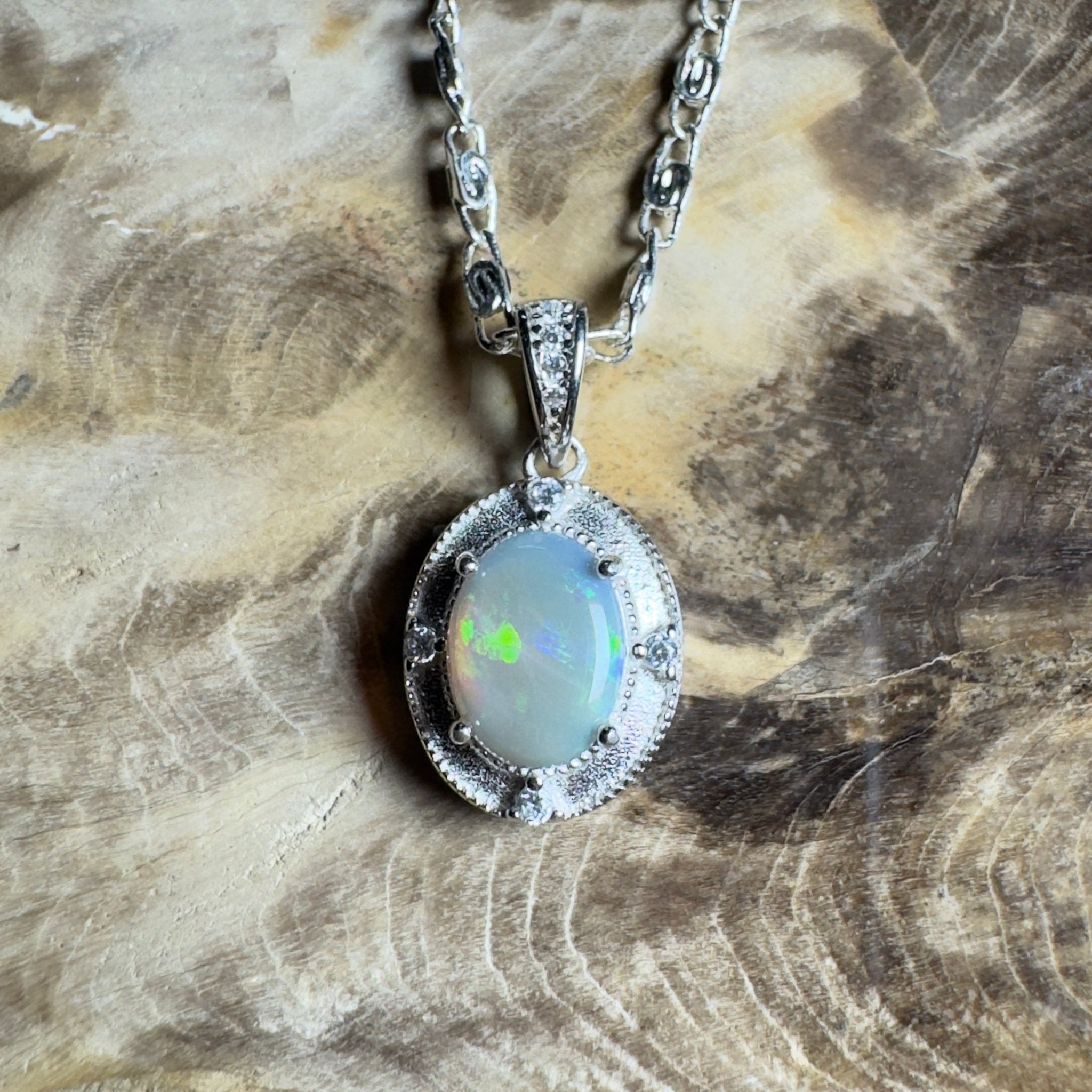 The Cradle Mountain Call ~ 0.9ct Lightning Ridge Opal 925 Silver Pendant