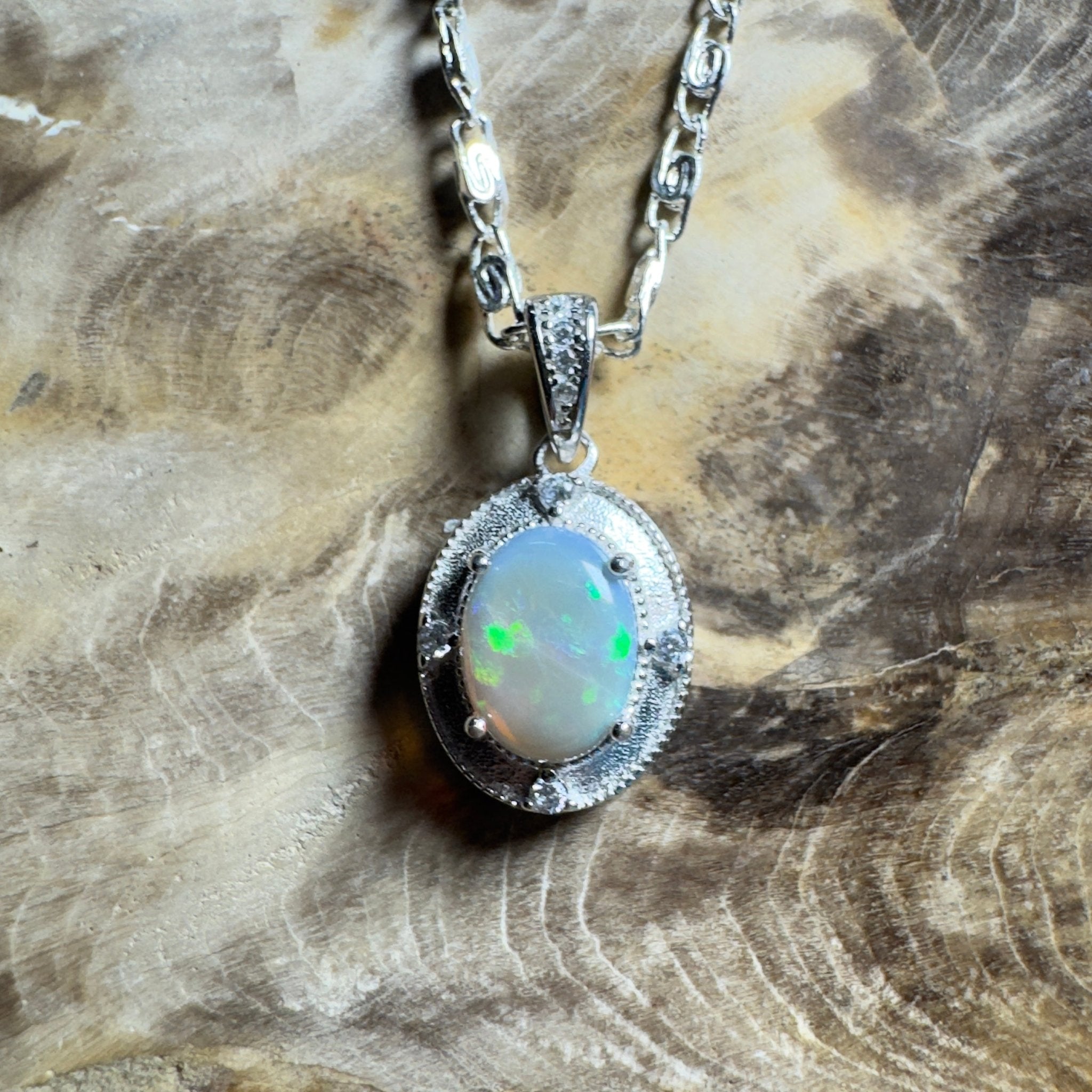 The Cradle Mountain Call ~ 0.9ct Lightning Ridge Opal 925 Silver Pendant