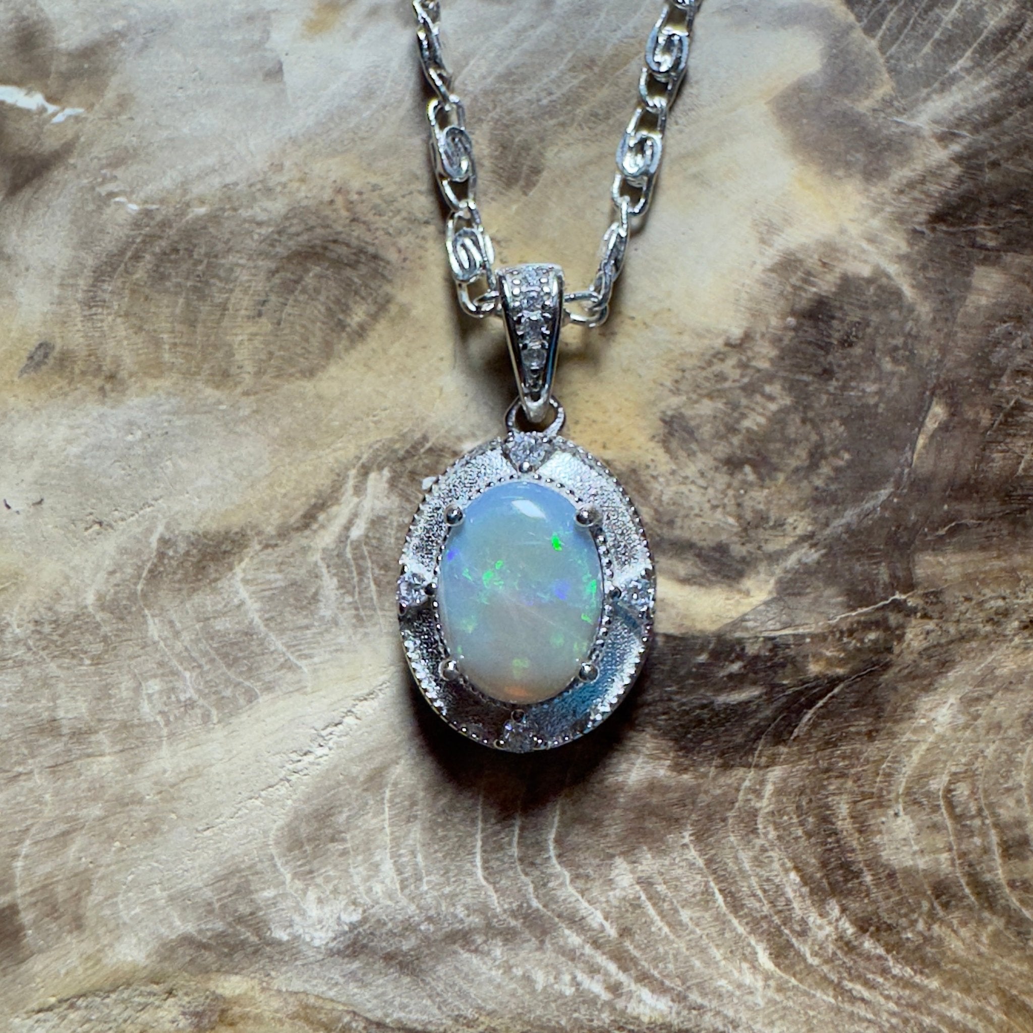 The Cradle Mountain Call ~ 0.9ct Lightning Ridge Opal 925 Silver Pendant