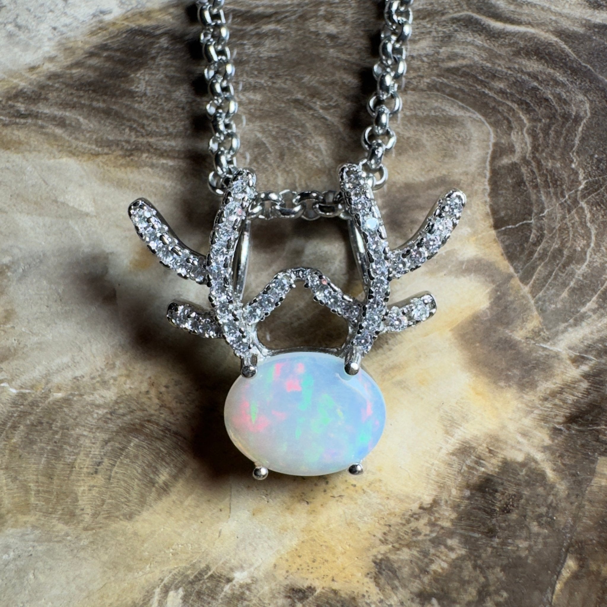 The Hamersley Range ~ 0.8ct Coober Pedy Opal 925 Silver Pendant