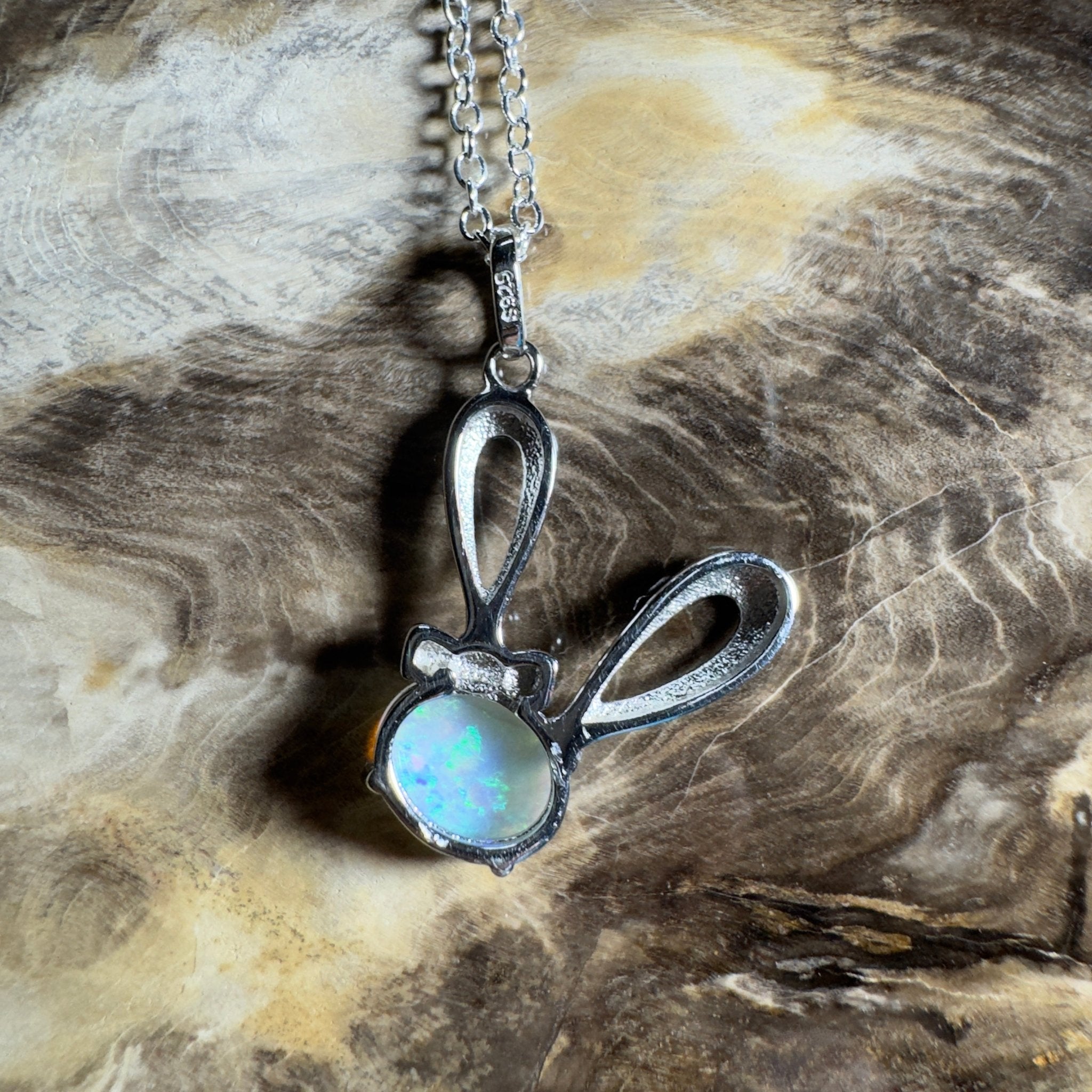 The Ningaloo Hop ~ 1.2ct Lightning Ridge Opal 925 Silver Pendant