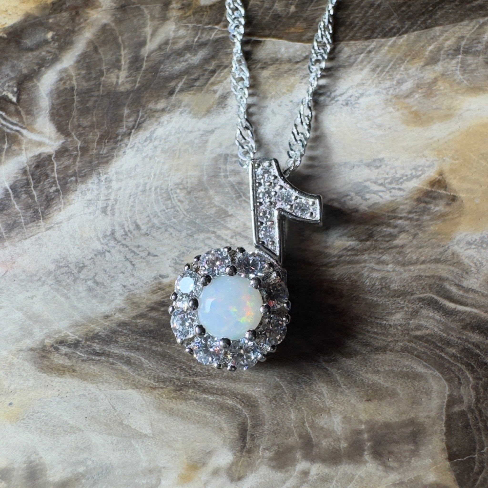 The Shark Bay Shimmer ~ 0.4ct Coober Pedy Opal Sterling Silver Pendant