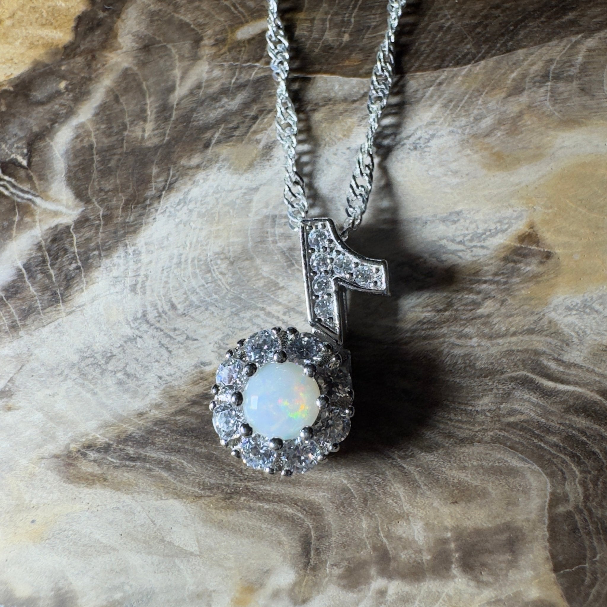 The Shark Bay Shimmer ~ 0.4ct Coober Pedy Opal Sterling Silver Pendant