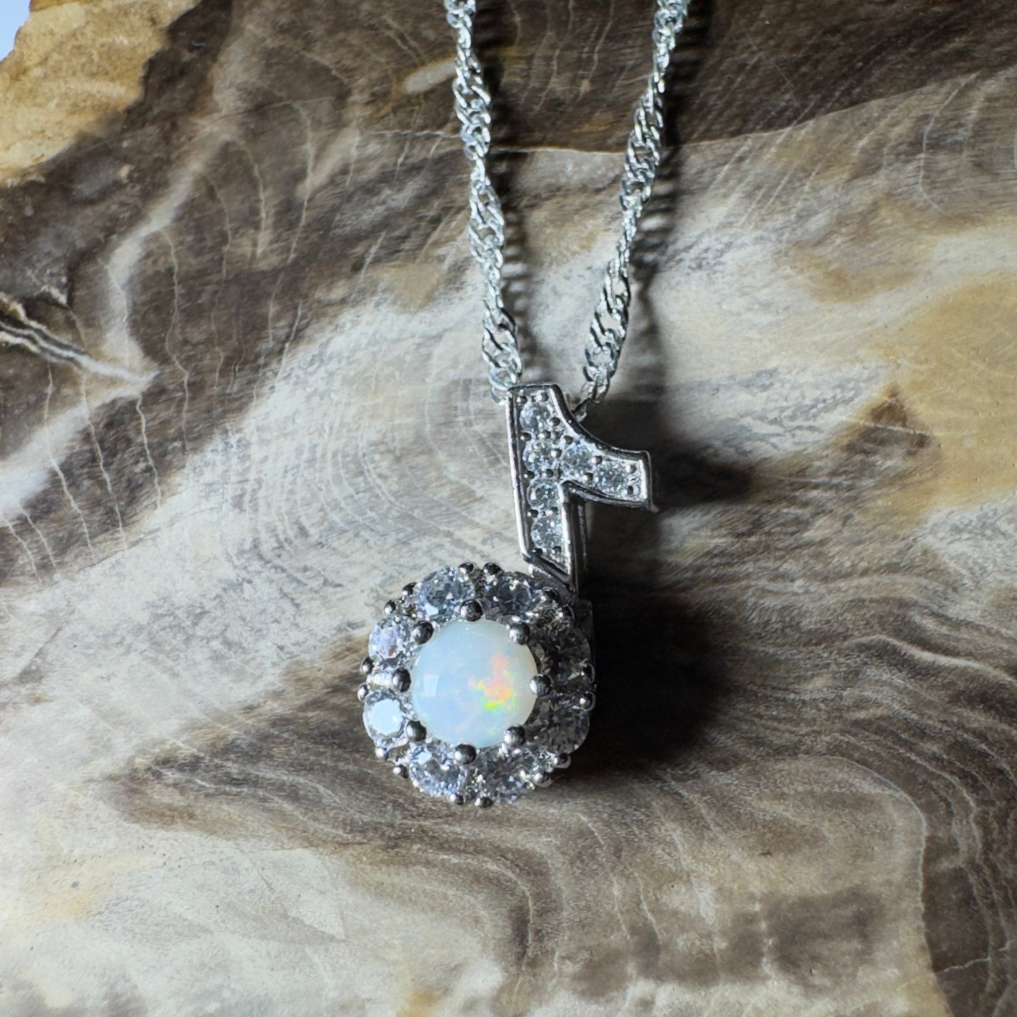 The Shark Bay Shimmer ~ 0.4ct Coober Pedy Opal Sterling Silver Pendant