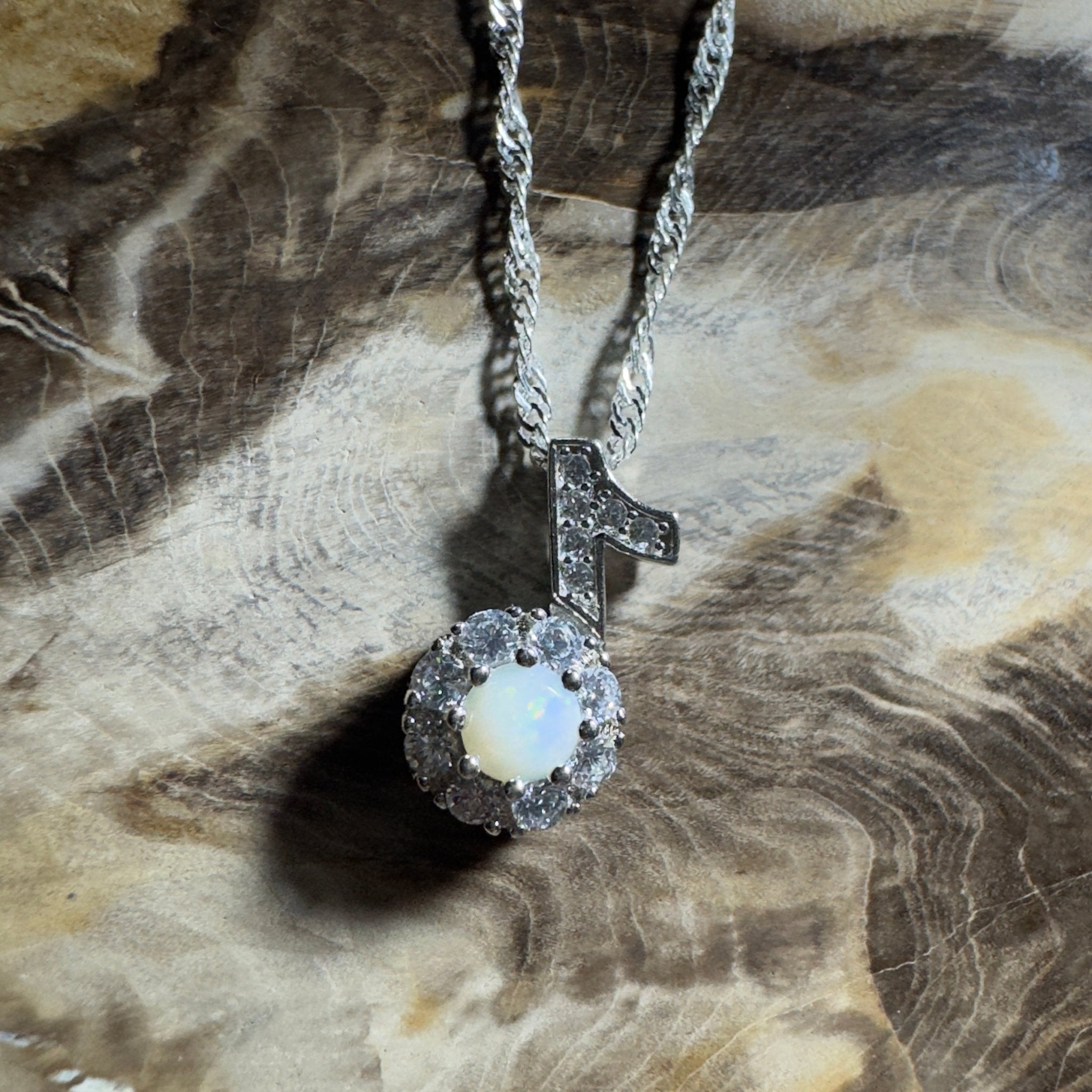 The Shark Bay Shimmer ~ 0.4ct Coober Pedy Opal Sterling Silver Pendant