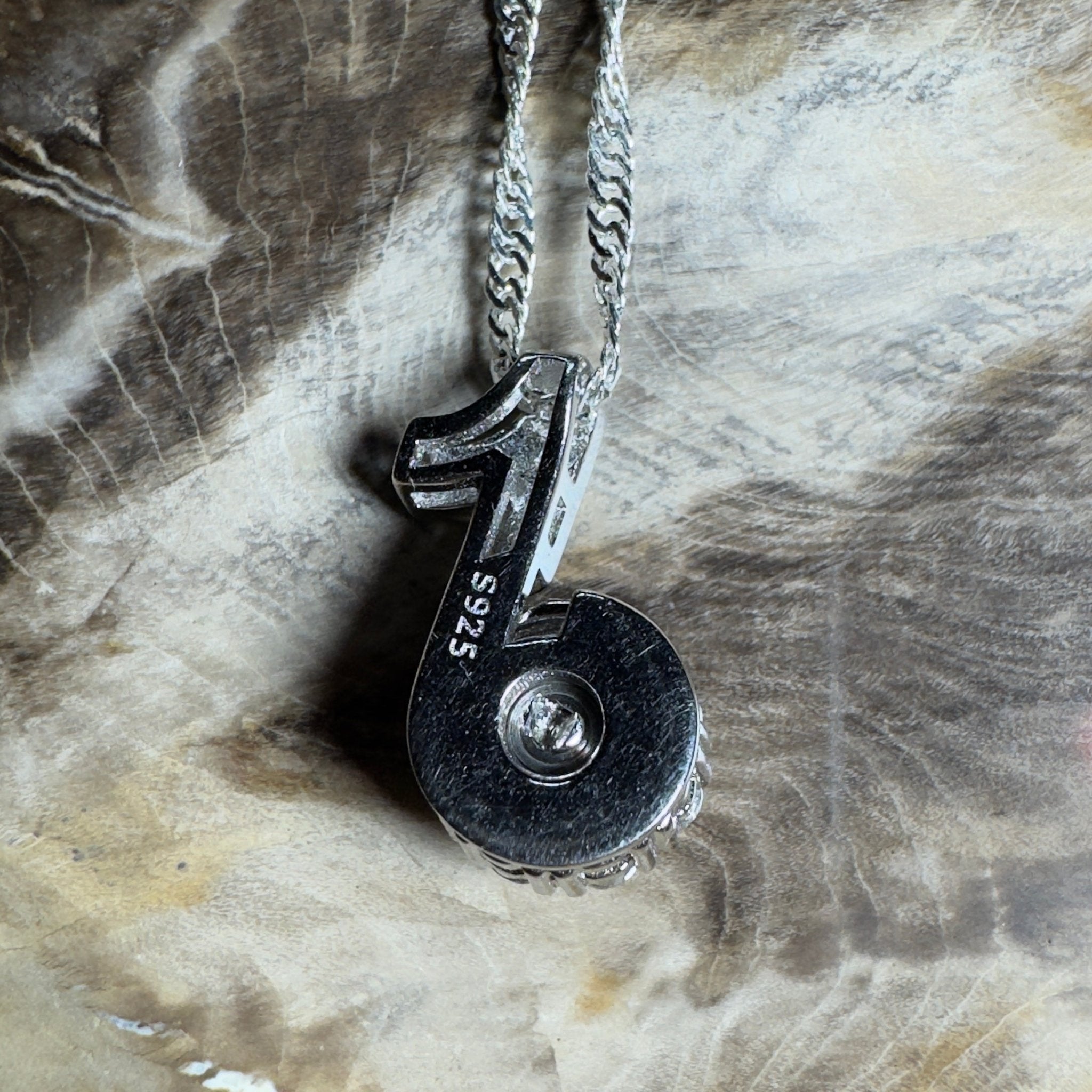 The Shark Bay Shimmer ~ 0.4ct Coober Pedy Opal Sterling Silver Pendant