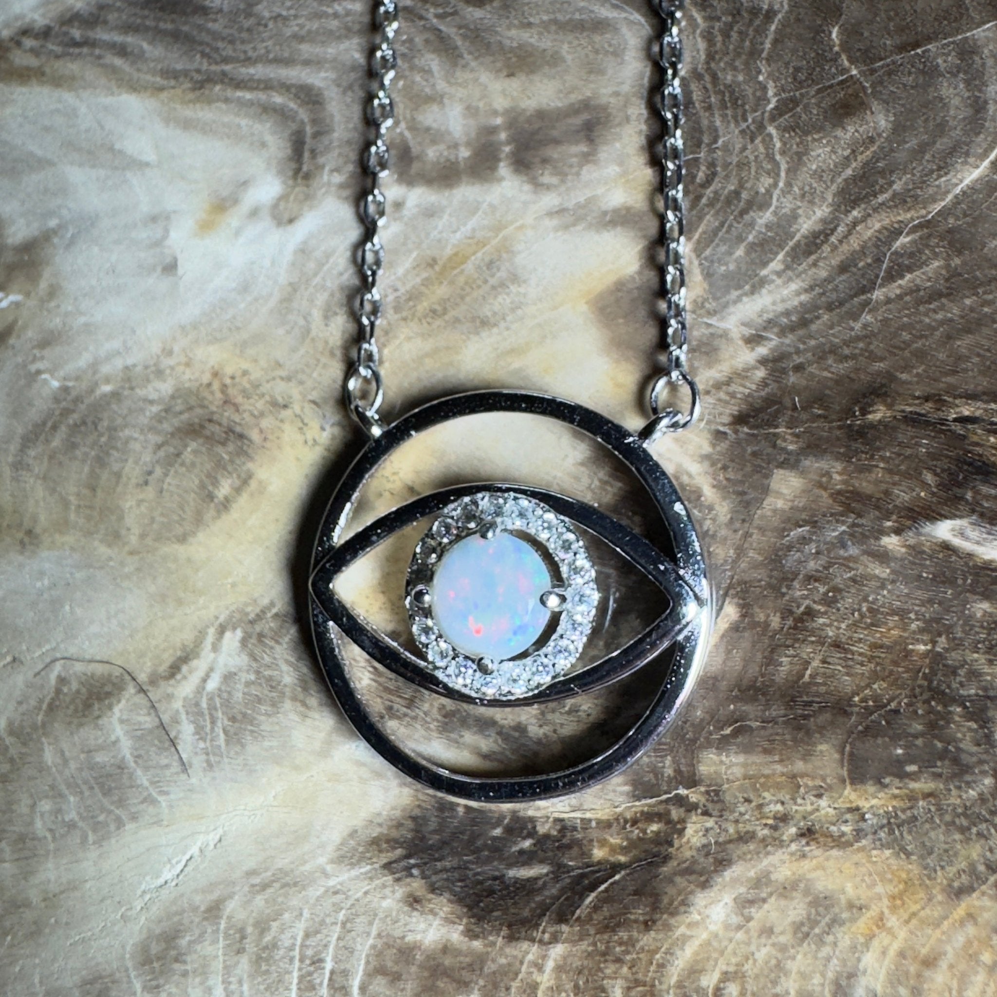 The Wilpena Pound ~ 0.4ct Coober Pedy Opal 925 Silver Pendant