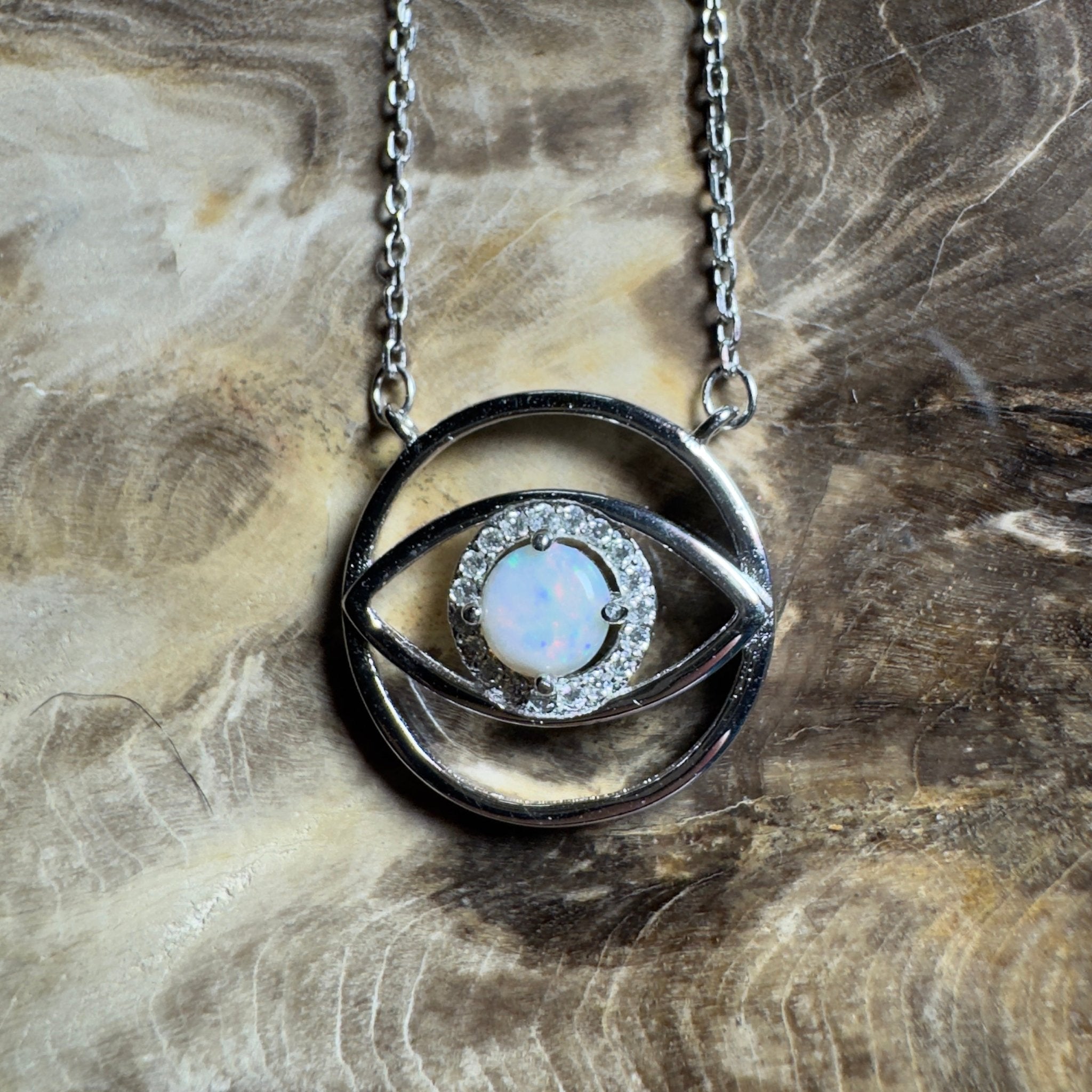 The Wilpena Pound ~ 0.4ct Coober Pedy Opal 925 Silver Pendant