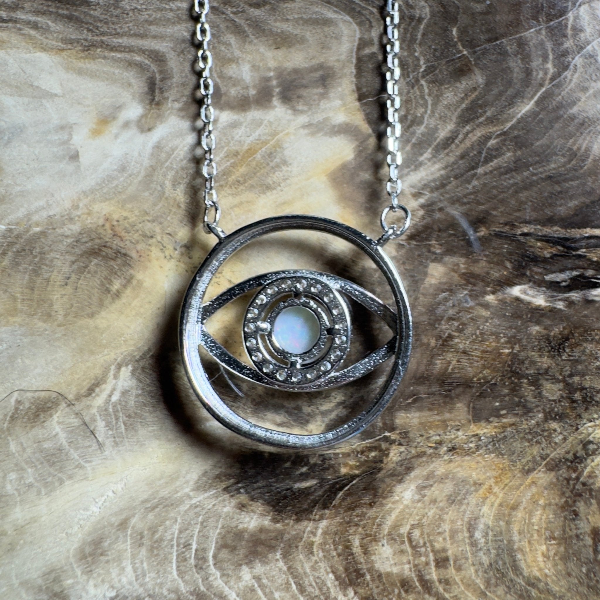 The Wilpena Pound ~ 0.4ct Coober Pedy Opal 925 Silver Pendant