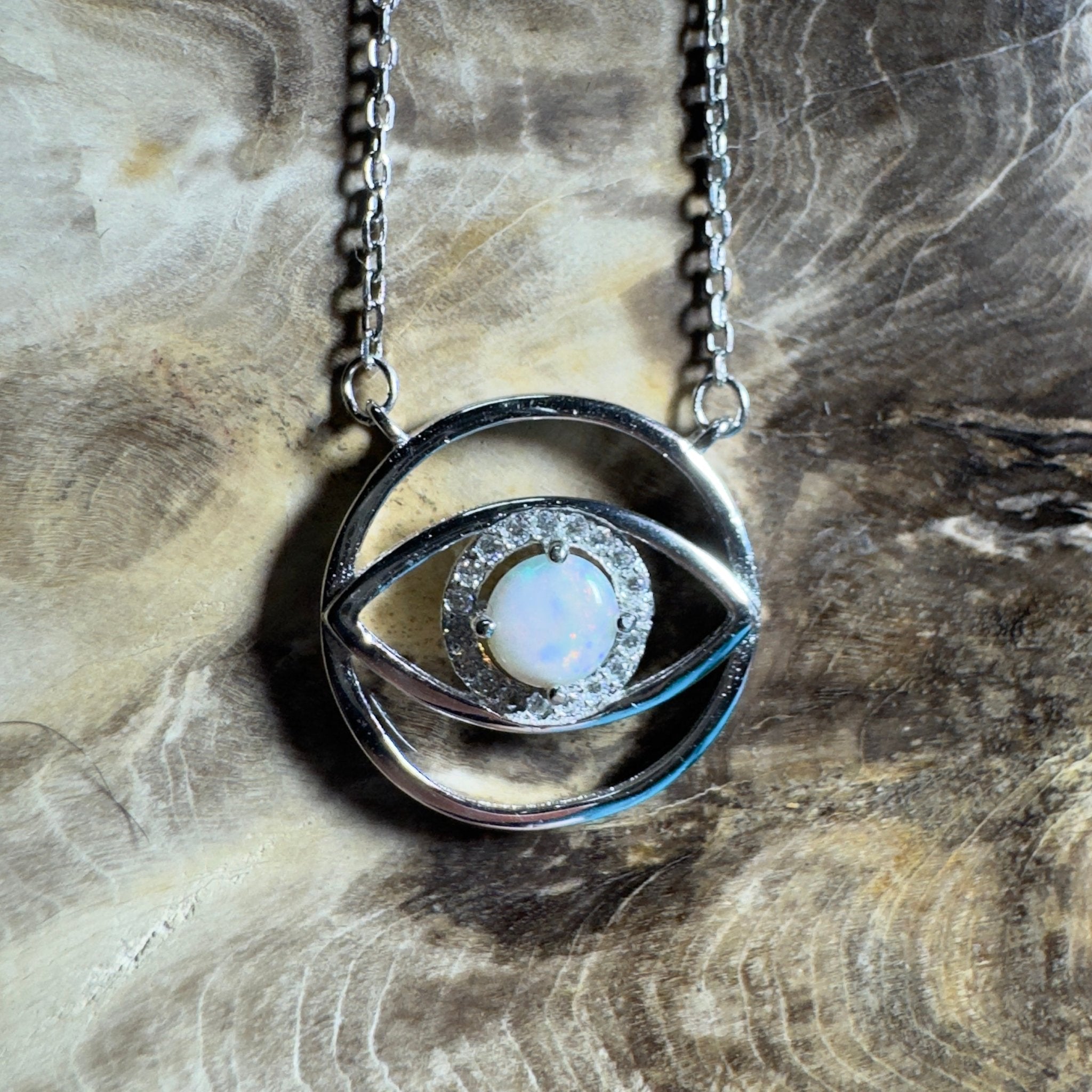 The Wilpena Pound ~ 0.4ct Coober Pedy Opal 925 Silver Pendant