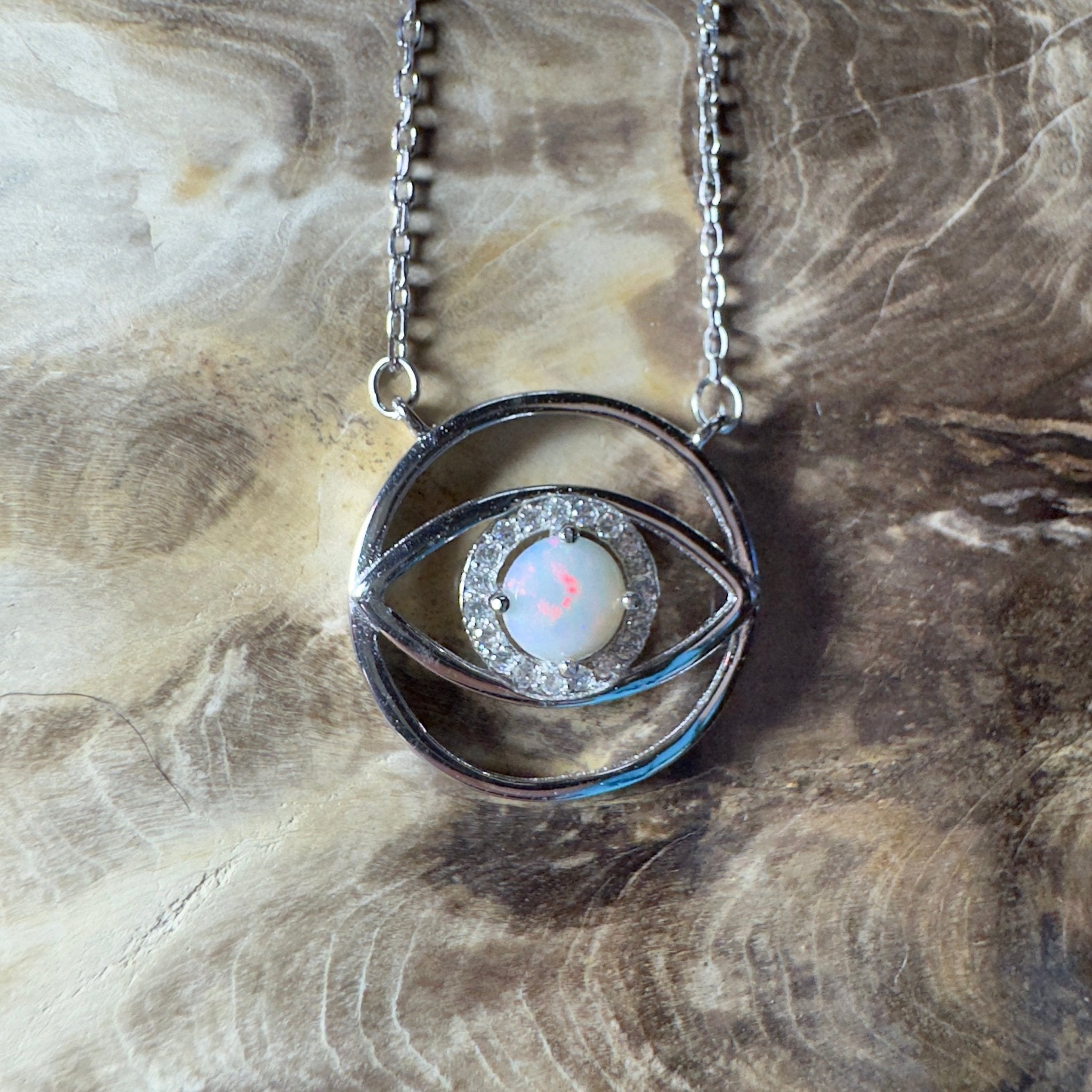 The Wilpena Pound ~ 0.4ct Coober Pedy Opal 925 Silver Pendant