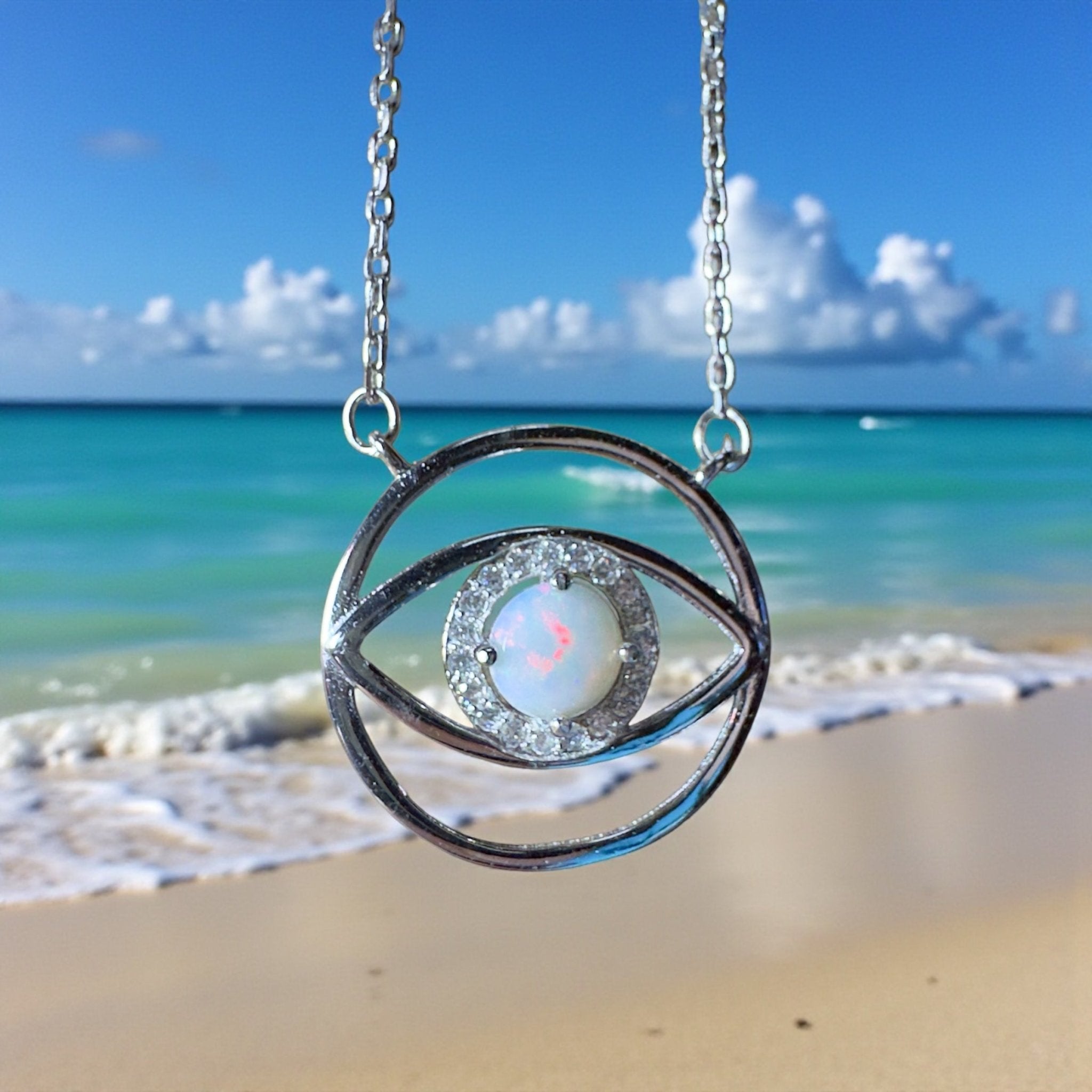 The Wilpena Pound ~ 0.4ct Coober Pedy Opal 925 Silver Pendant