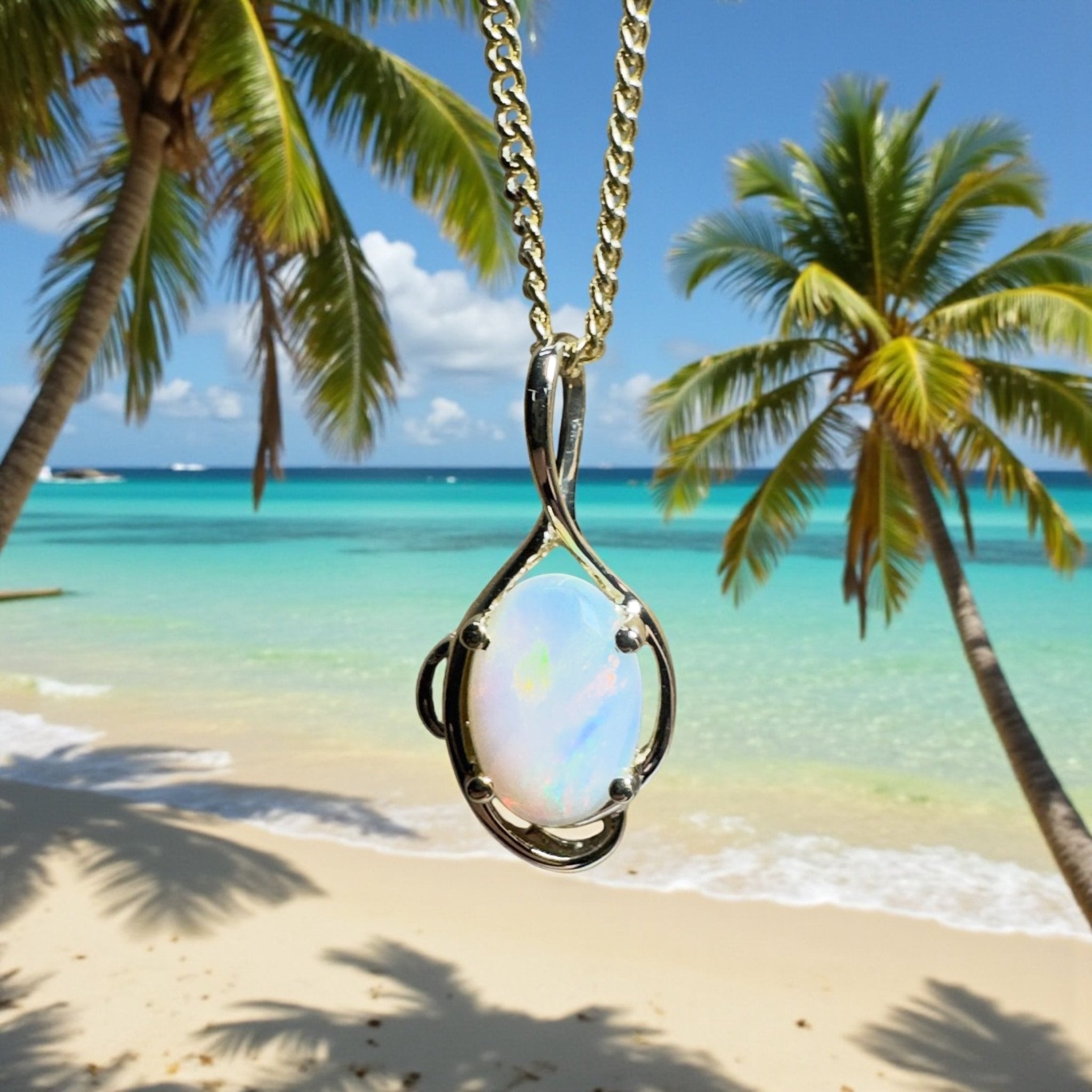 Tjoritja Fire ~ 9ct Solid Gold 0.6ct Coober Pedy Opal Pendant