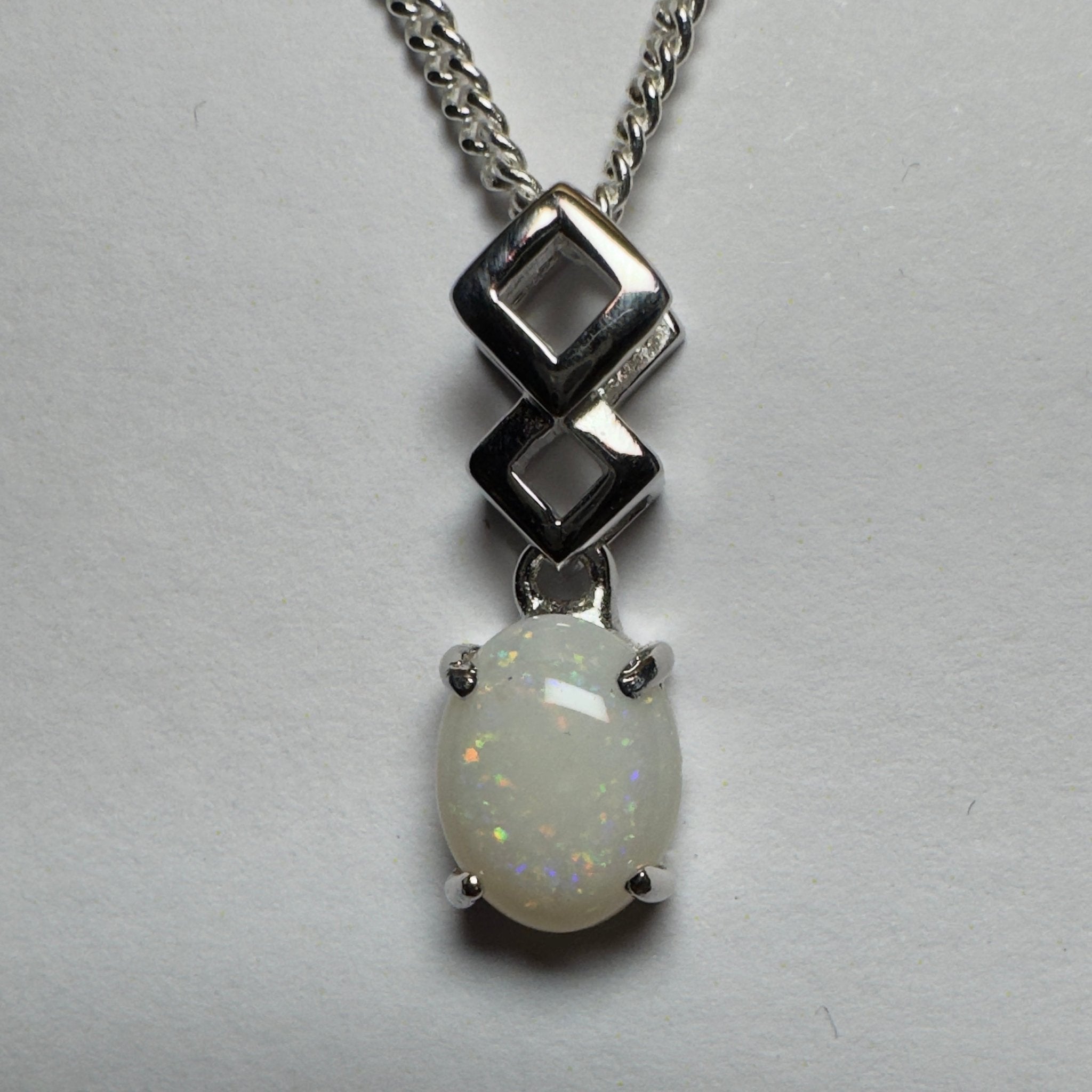 Whitehaven Wonder ~ 1.2ct Coober Pedy Opal 925 Silver Pendant
