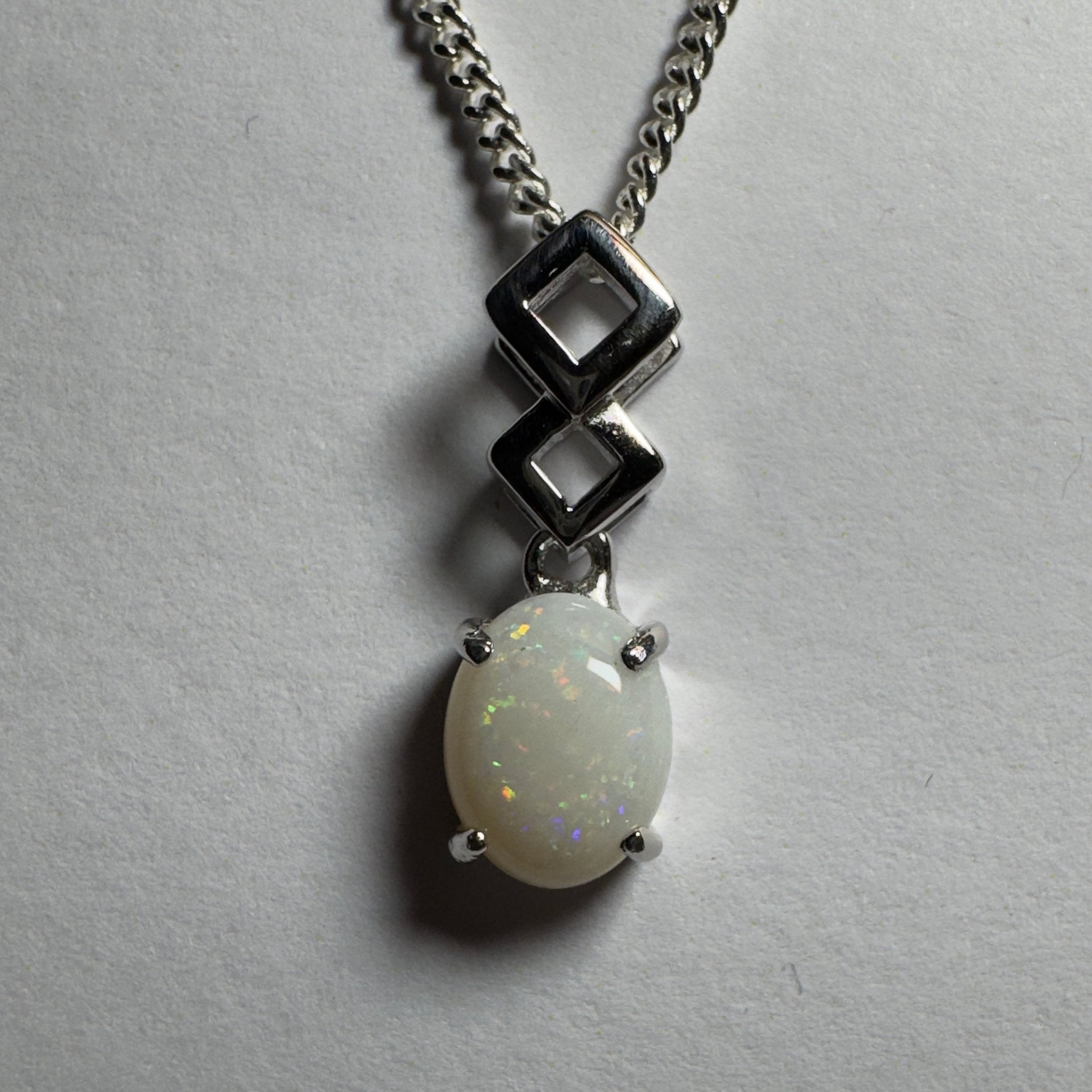 Whitehaven Wonder ~ 1.2ct Coober Pedy Opal 925 Silver Pendant