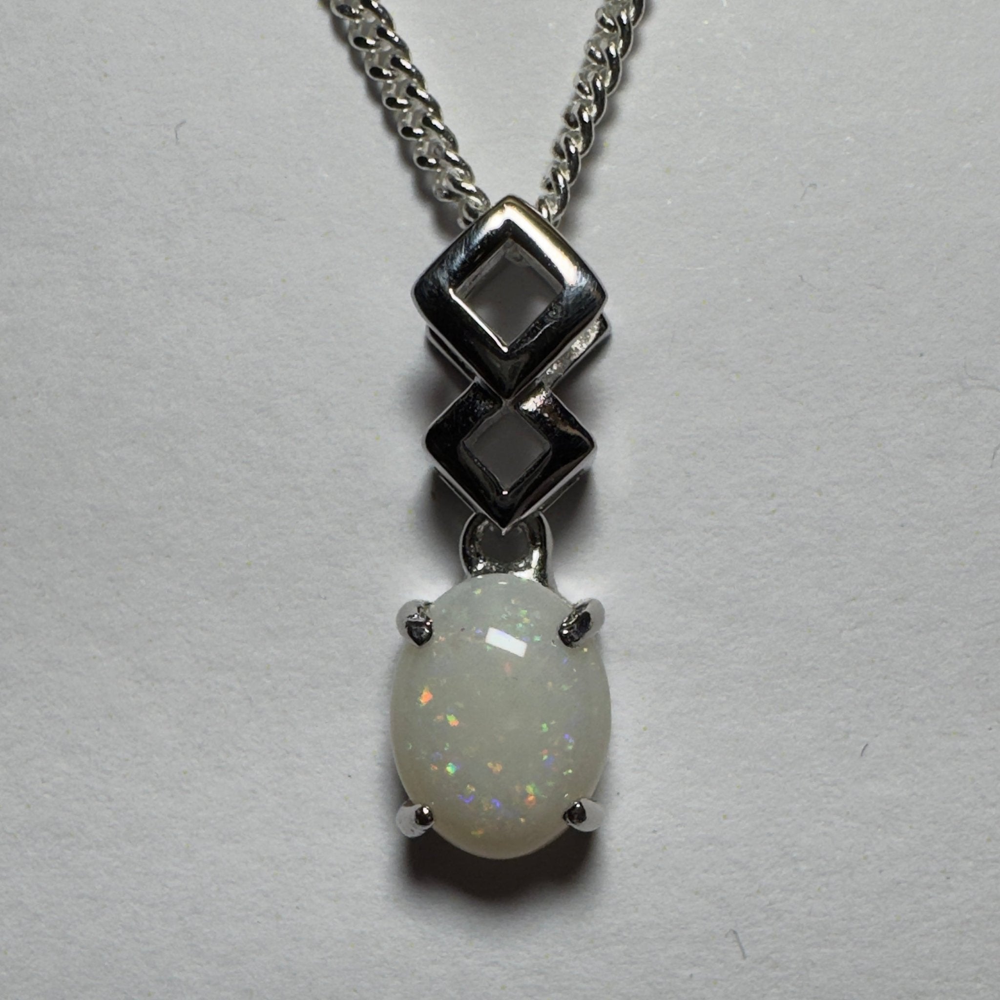 Whitehaven Wonder ~ 1.2ct Coober Pedy Opal 925 Silver Pendant