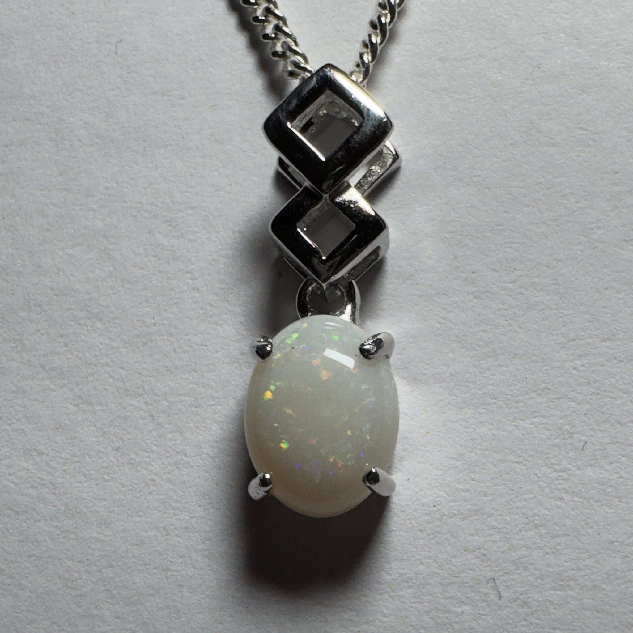 Whitehaven Wonder ~ 1.2ct Coober Pedy Opal 925 Silver Pendant