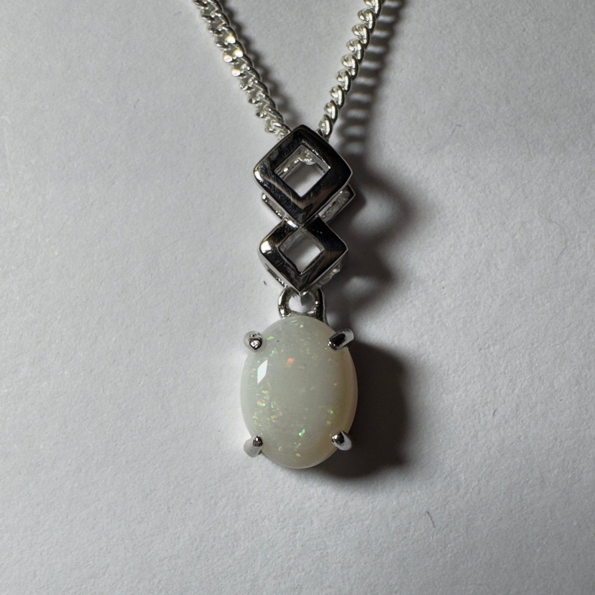 Whitehaven Wonder ~ 1.2ct Coober Pedy Opal 925 Silver Pendant