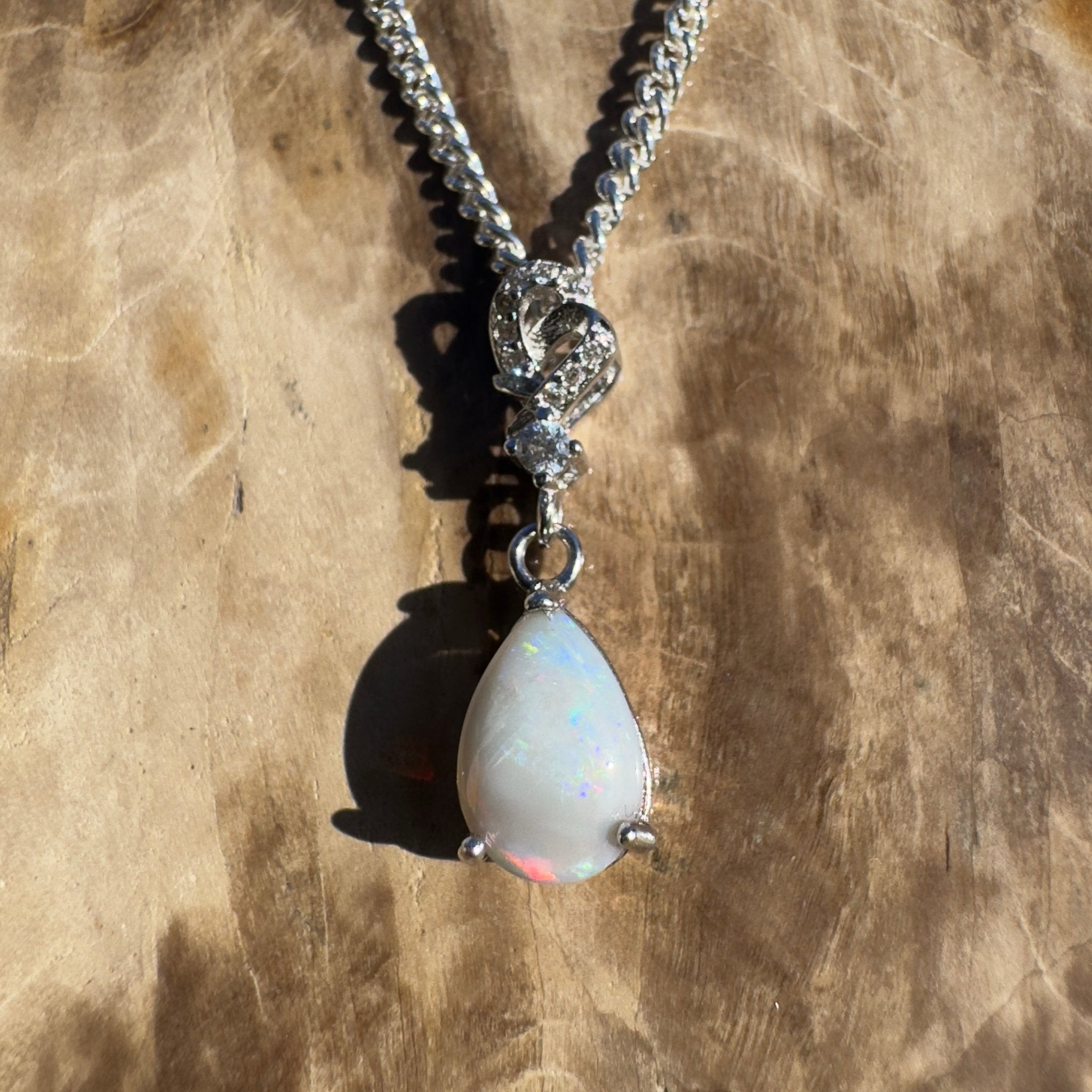 William Creek Whisper ~ 0.8ct Coober Pedy Opal 925 Silver Pendant