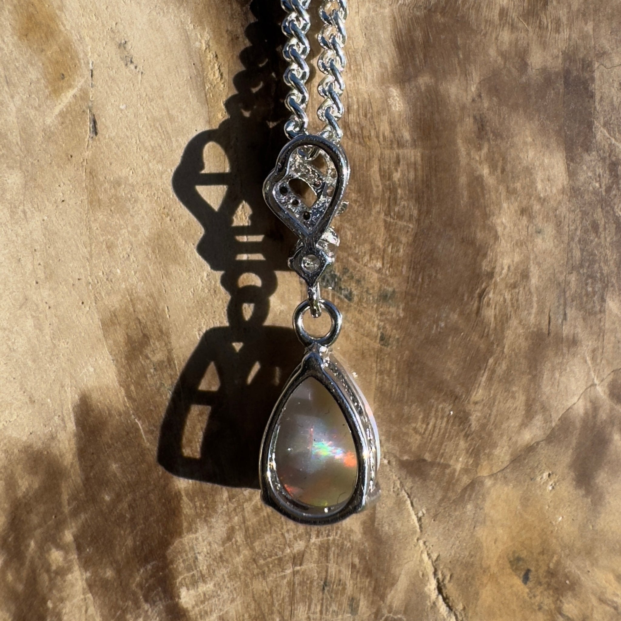 William Creek Whisper ~ 0.8ct Coober Pedy Opal 925 Silver Pendant