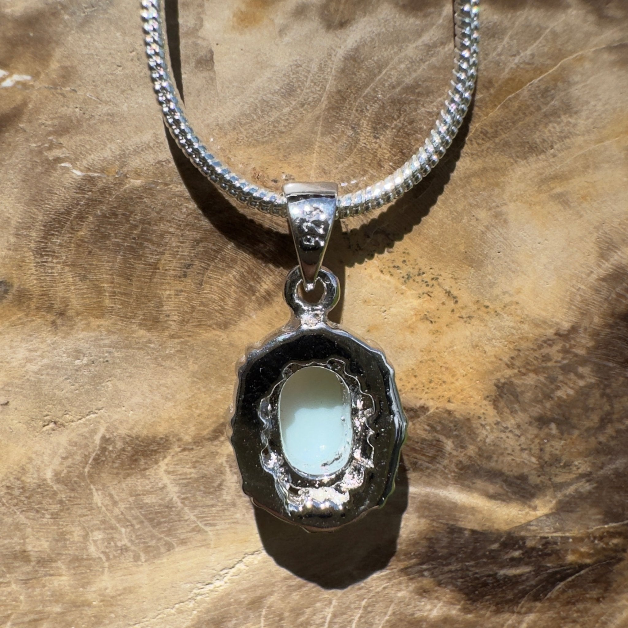 Wilson’s Prom Glowline ~ 0.6ct Lightning Ridge Opal 925 Silver Pendant