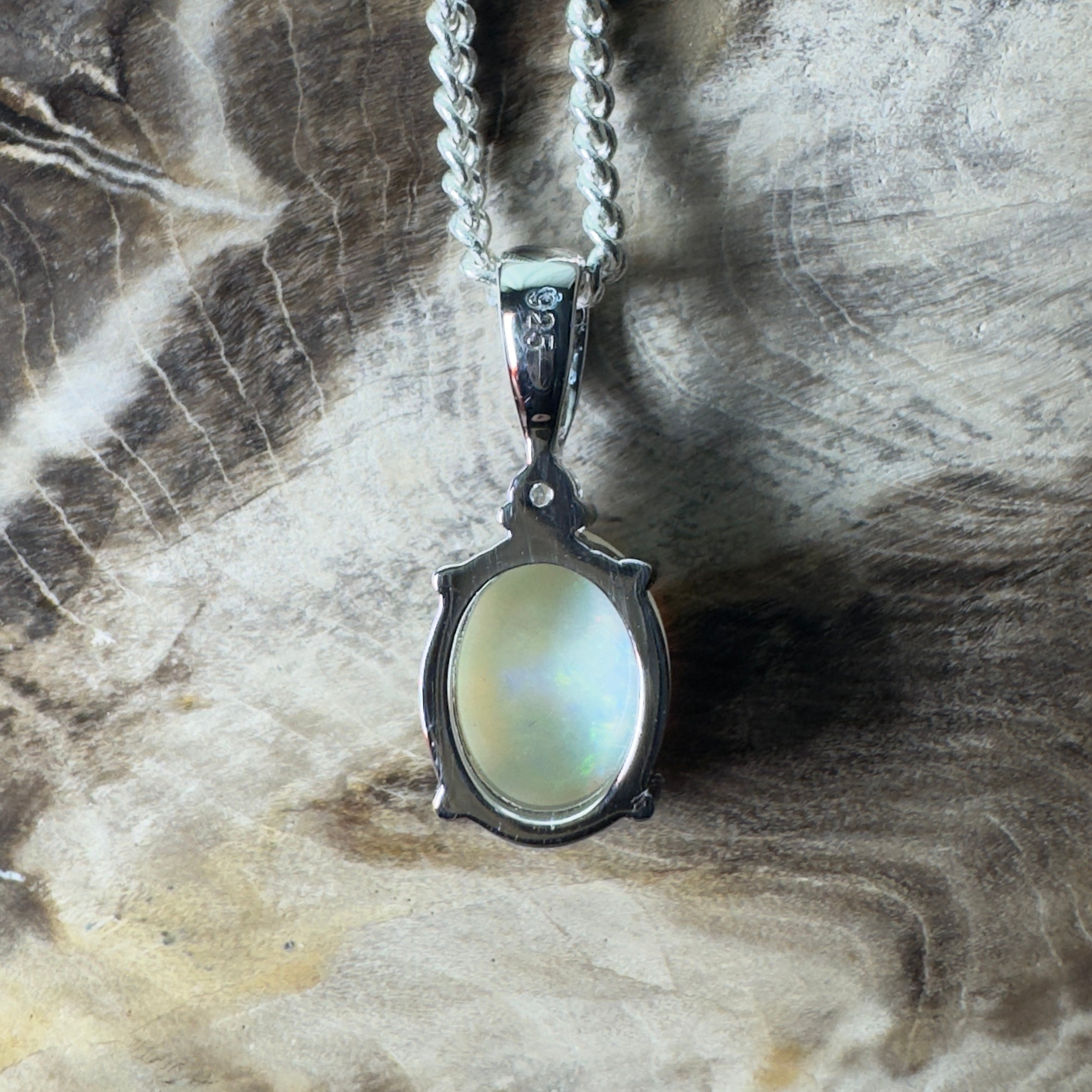 Woomera Skies ~ 1ct Coober Pedy Opal 925 Silver Pendant