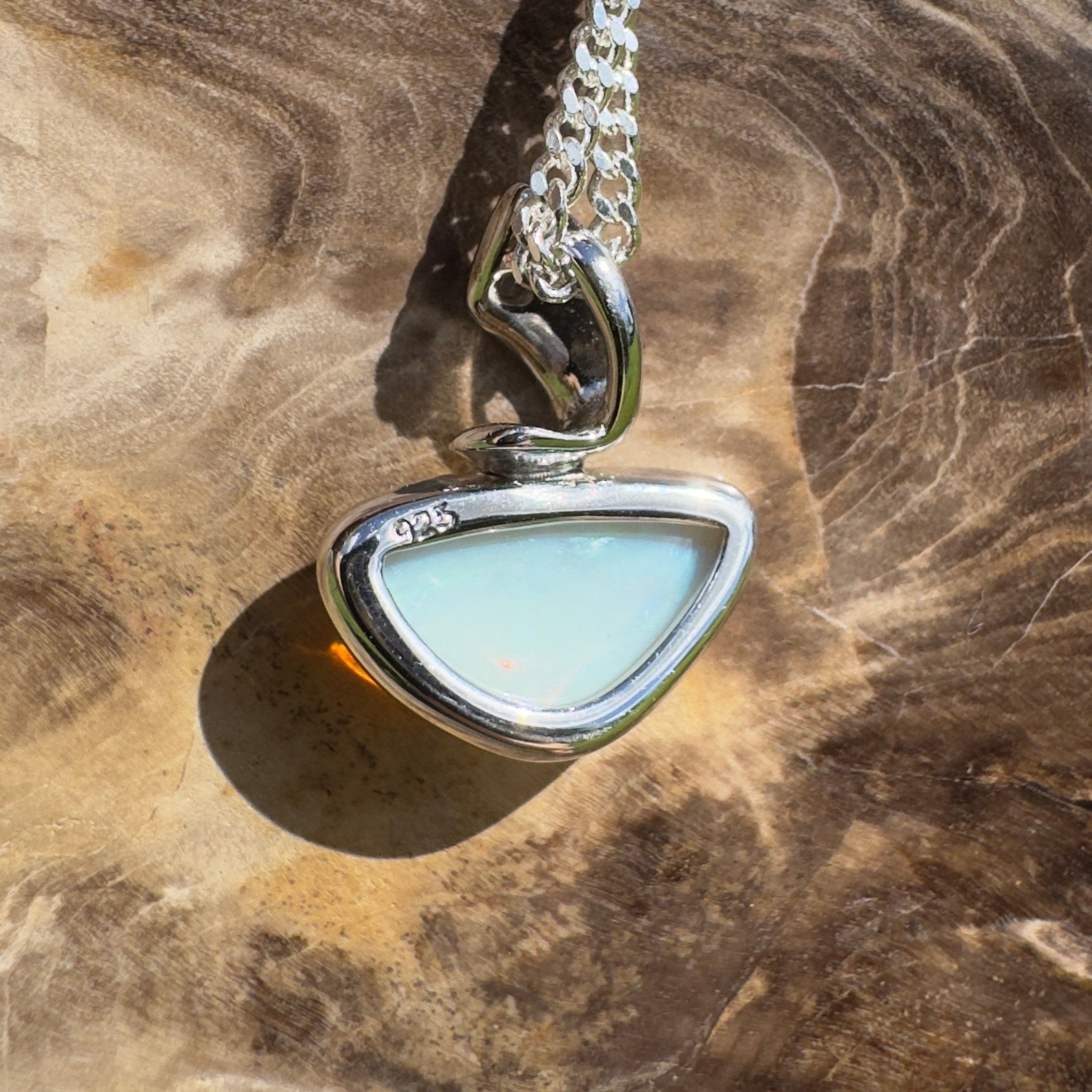 Yarra Mistfall – 2.3ct Coober Pedy Opal Pendant