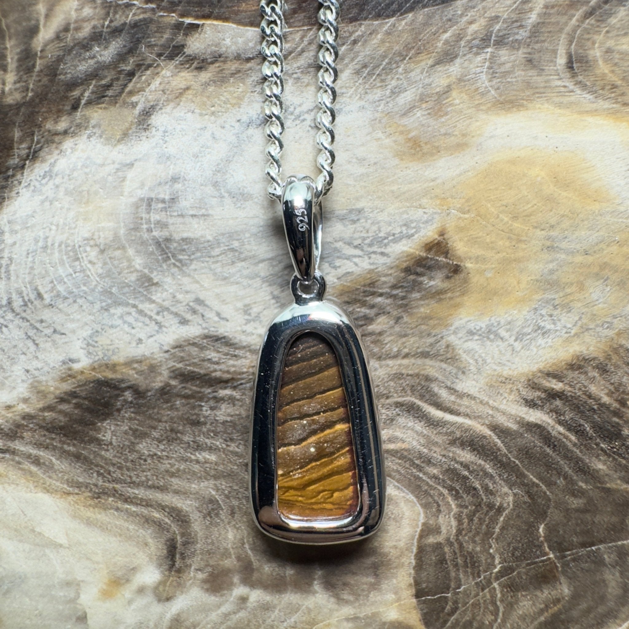 Yilgarn Core ~ Queensland Boulder Opal 925 Sterling Silver Pendant Necklace