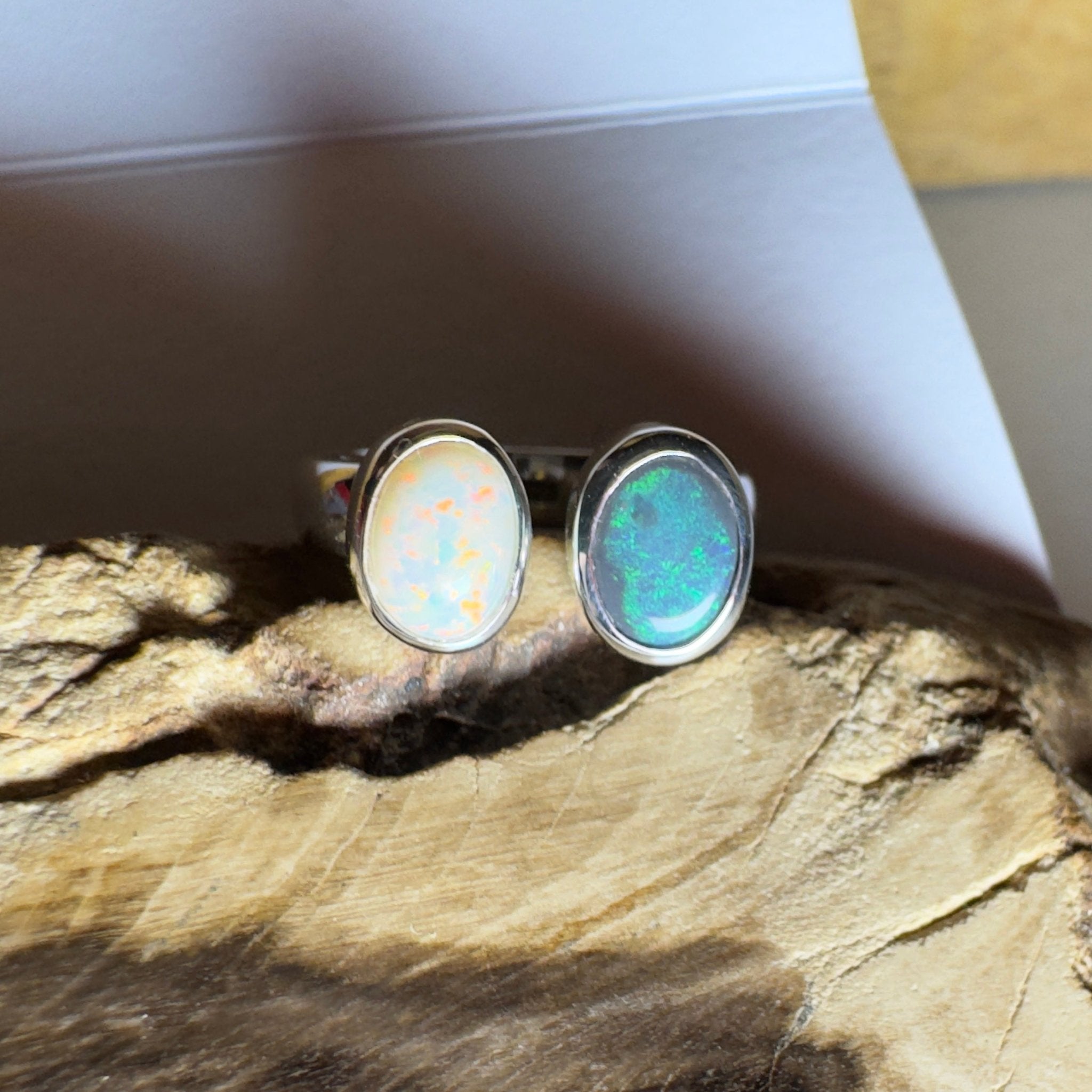 Yin of Yallingup – 2ct Solid Lightning Ridge Opal 925 Sterling Silver Ring